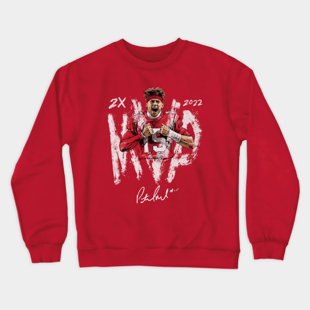 Patrick Mahomes II Kansas City 2X MVP Crewneck Sweatshirt by Chunta_Design